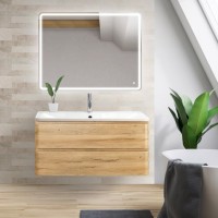 Тумба с раковиной BelBagno Albano 90 подвесная, rovere rustico
