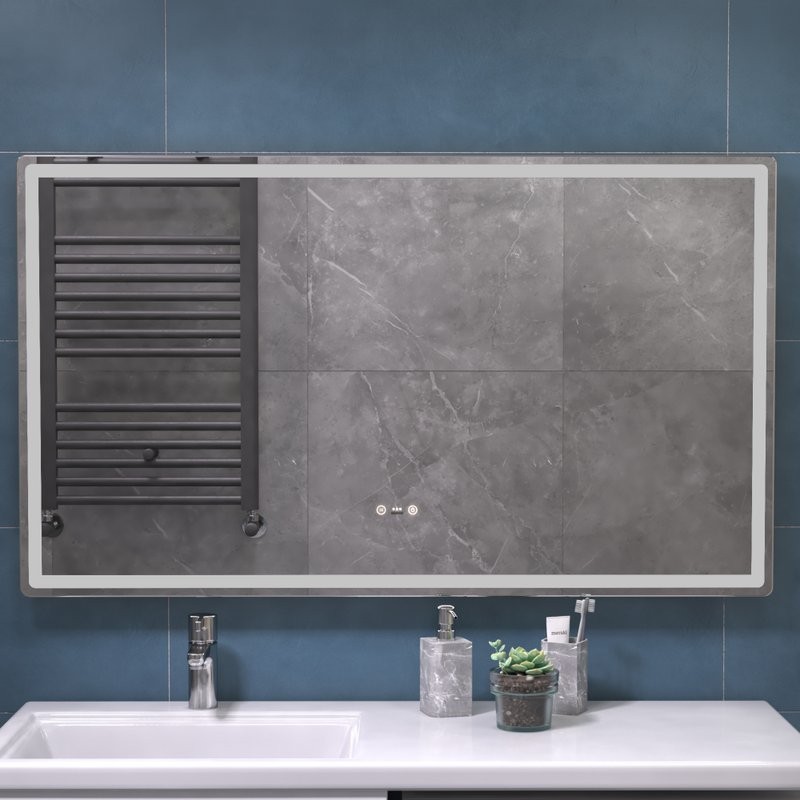 Зеркало Vigo Geometry Step 120 с подсветкой и антизапотевателем