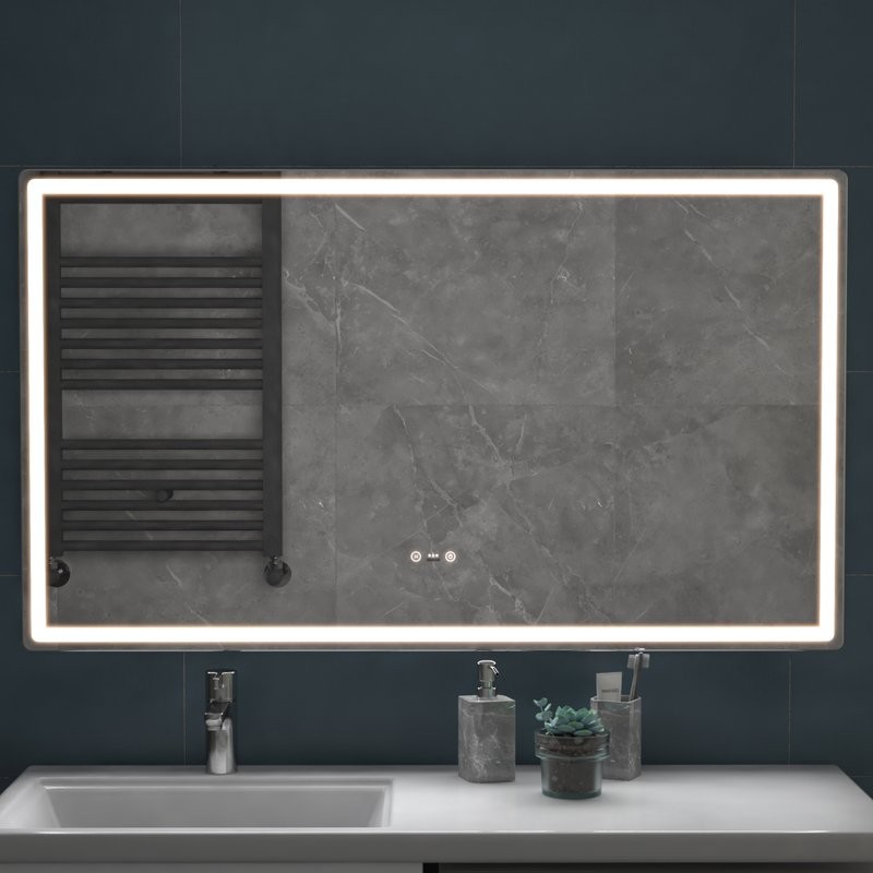 Зеркало Vigo Geometry Step 120 с подсветкой и антизапотевателем