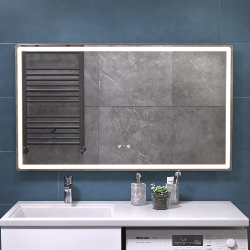 Зеркало Vigo Geometry Step 120 с подсветкой и антизапотевателем