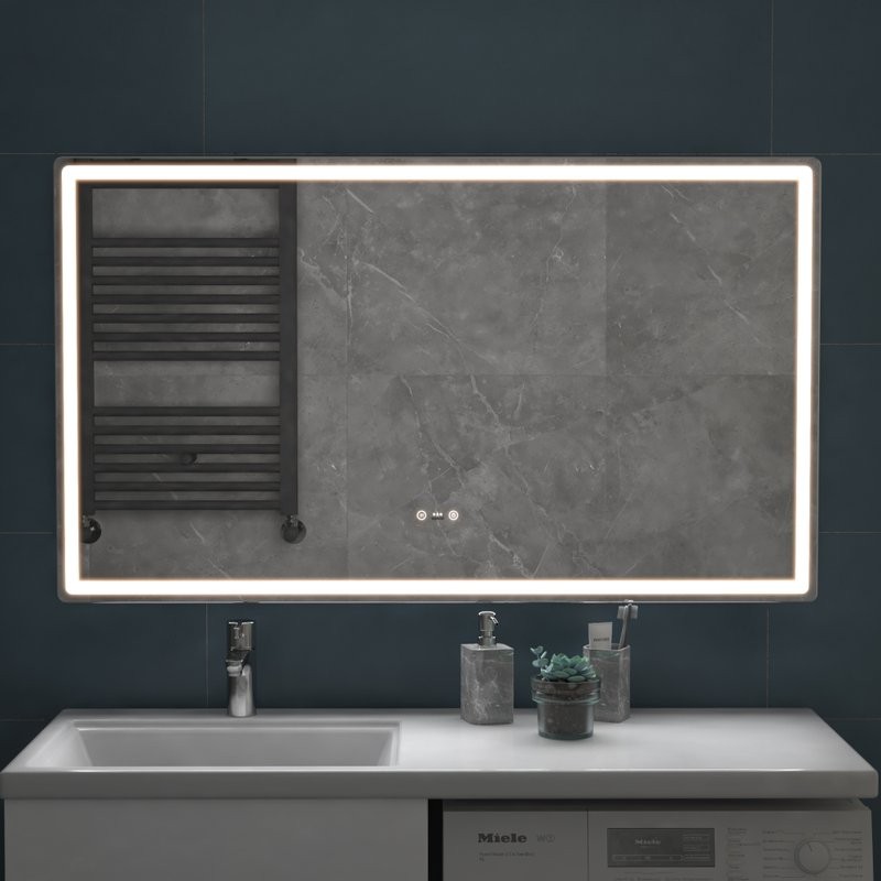 Зеркало Vigo Geometry Step 120 с подсветкой и антизапотевателем