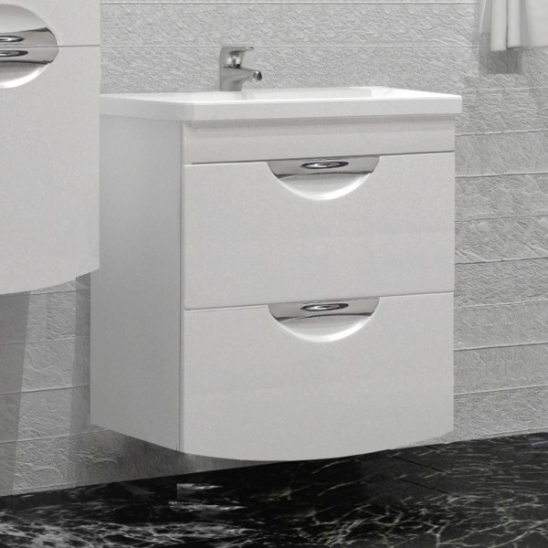 Тумба с раковиной Style Line Жасмин-2 50 Люкс Plus, белая