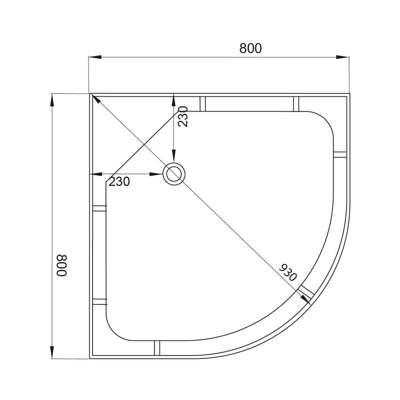 Душевая кабина DTO D EM1580NLED профиль хром, стекло матовое с узором