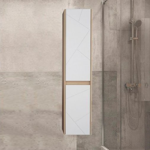 Шкаф-пенал для ванной ASB-Mebel Диана 35 белый глянец