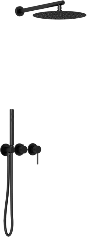 Душевой комплект Vincea Groove VSFW-4G01MB С ВНУТРЕННЕЙ ЧАСТЬЮ, черный