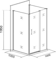 Душевой уголок Good Door Antares WTW+SP+SP 140х100 + очиститель для стекол