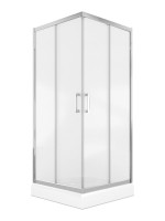 Душевой уголок Triton Фикс 80х80 см, с поддоном, профиль хром, стекло вельвет