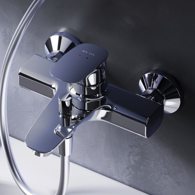 Душевой комплект Смеситель AM.PM Spirit V2.1 F71A10000 + Гарнитур Gem F0190100