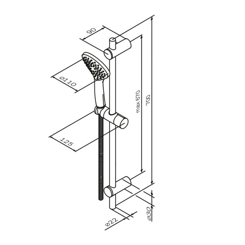 Душевой комплект Смеситель AM.PM Spirit V2.1 F71A10000 + Гарнитур Gem F0190100