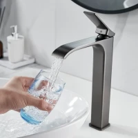 Смеситель для раковины Shevanik S4011T оружейная сталь Смеситель для раковины Shevanik S4011T оружейная сталь