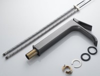 Смеситель для раковины Shevanik S4011T оружейная сталь