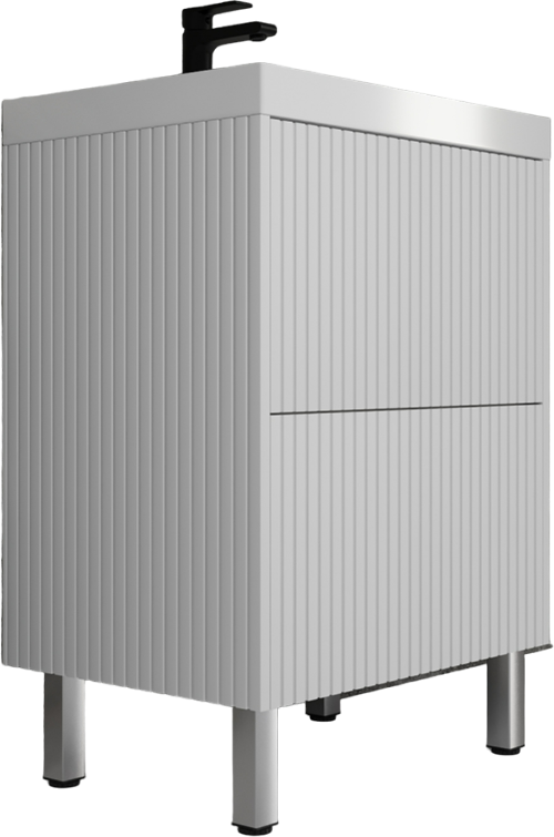 Мебель для ванной комнаты Style Line Стокгольм 60 напольная, белый рифленый софт