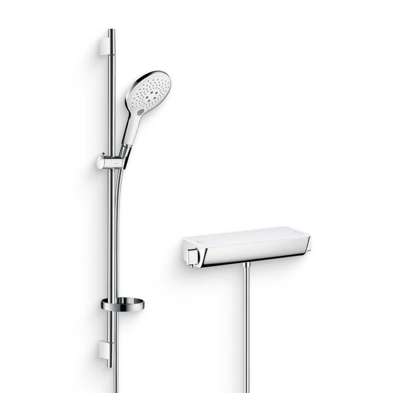 Душевой комплект Термостат Hansgrohe Ecostat Select 13161400 + Гарнитур Raindance Select S 27803400
