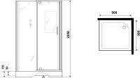 Душевая кабина Grossman Classic GR271QL 90х90 см, без крыши