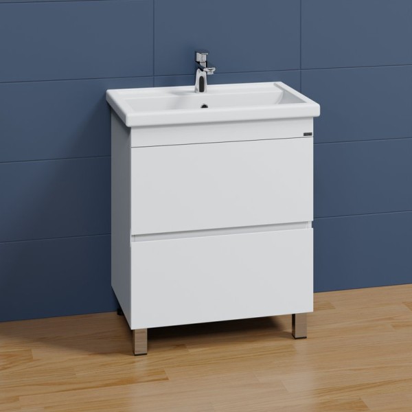 Тумба с раковиной СаНта Марс 70 напольная, с ящиками