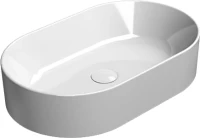 Накладная раковина GSI Kube X 9458PVC11 60x37, овальная, белая глянцевая Накладная раковина GSI Kube X 9458PVC11 60x37, овальная, белая глянцевая