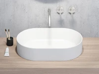 Накладная раковина GSI Kube X 9458PVC11 60x37, овальная, белая глянцевая Накладная раковина GSI Kube X 9458PVC11 60x37, овальная, белая глянцевая