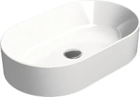 Накладная раковина GSI Kube X 9458PVC11 60x37, овальная, белая глянцевая Накладная раковина GSI Kube X 9458PVC11 60x37, овальная, белая глянцевая