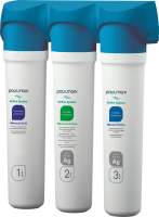 Комплект Мойка кухонная Paulmark Brilon PM104546-WH белый + Смеситель Essen Es213011-431 белый матовый + Фильтр Refine System