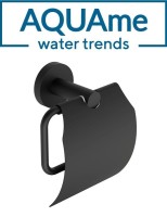 Держатель для туалетной бумаги AQUAme Trento с крышкой AQM7210MB
