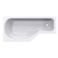 Ванна из искусственного камня Belux Вена 160x75 см, левая, встраиваемая, белая, асимметричная, на ножках