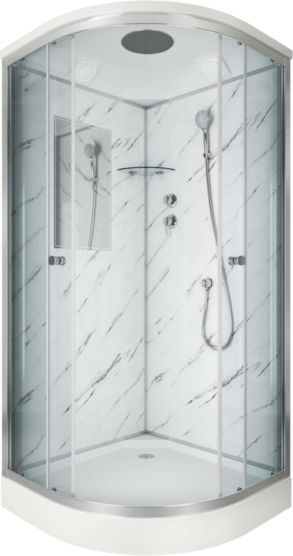 Душевая кабина Niagara Luxe 7702M 100х100, серебро