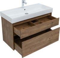 Мебель для ванной комнаты Aquanet Nova Lite 100 дуб рустикальный, 2 ящика