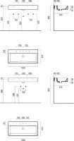 Накладная раковина GSI Kube X 9423111 100 см