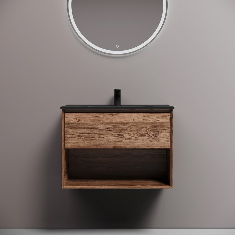 Мебель для ванной комнаты Sancos Marmi 1.0 70 дуб чарльстон, раковина CN7007MB