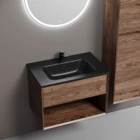 Мебель для ванной комнаты Sancos Marmi 1.0 70 дуб чарльстон, раковина CN7007MB
