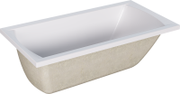 Акриловая ванна Marka One Modern 130x70 см, пристенная, белая, на ножках