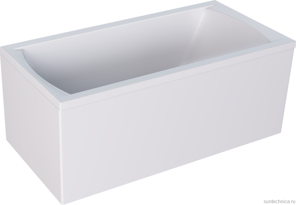 Акриловая ванна Marka One Modern 130x70 см, пристенная, белая, на ножках