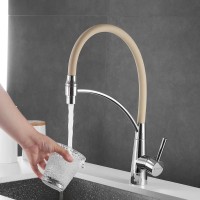 Смеситель для кухни Shevanik S743-2 с гибким изливом, хром
