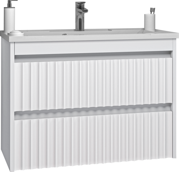 Тумба под раковину Brevita Balaton 75, подвесная, белая