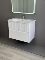 Тумба с раковиной Alavann Wave 60 подвесная, белая