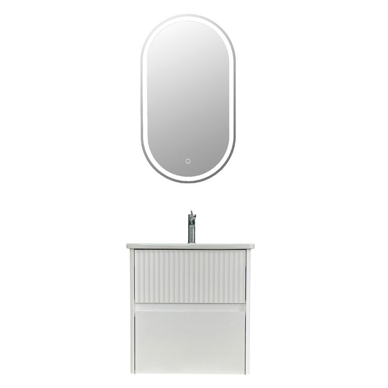 Тумба с раковиной Alavann Wave 60 подвесная, белая