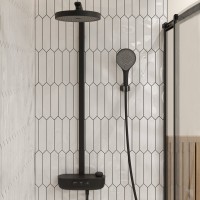 Душевая стойка STWORKI Гётеборг S03170BK матовый чёрный