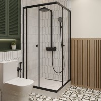Душевая стойка STWORKI Гётеборг S03170BK матовый чёрный