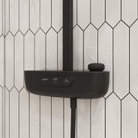 Душевая стойка STWORKI Гётеборг S03170BK матовый чёрный