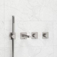 Встраиваемый смеситель для душа и ванны Wasserkraft Tauber A6451.296.298.275.100.276 С ВНУТРЕННЕЙ ЧАСТЬЮ, никель