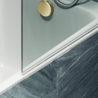 Шторка на ванну Maybahglass MGV-776-3 60x140, профиль золото, стекло прозрачное