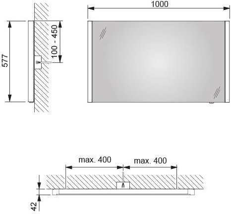 Мебель для ванной комнаты Keuco Royal Reflex 100 белая