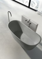 Ванна из искусственного камня AltroBagno Fiorina 090219 170x75 см, отдельностоящая, овальная, на ножках, с донным клапаном