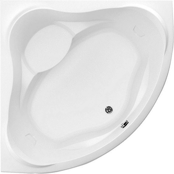 Акриловая ванна Aquanet Malta new 00205410 150x150 см, угловая, пристенная, белая, четверть круга, с каркасом, с сиденьем
