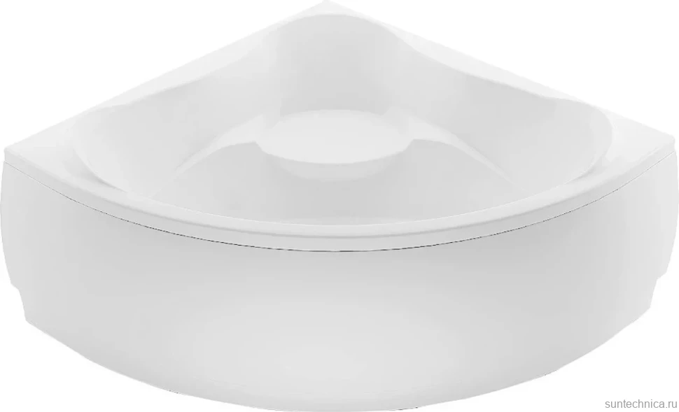 Акриловая ванна Aquanet Malta new 00205410 150x150 см, угловая, пристенная, белая, четверть круга, с каркасом, с сиденьем