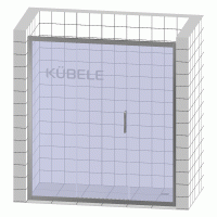 Душевая дверь в нишу Kubele DE019 D3-CLN-BLMT 160 см, профиль матовый черный