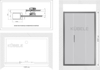 Душевая дверь в нишу Kubele DE019 D3-CLN-BLMT 160 см, профиль матовый черный