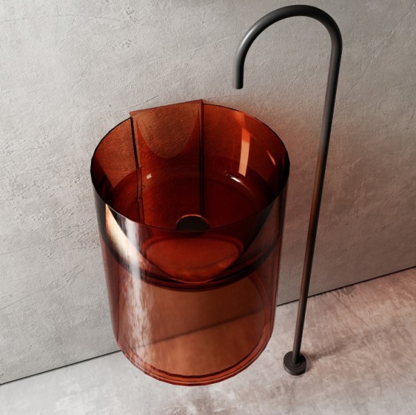 Раковина Abber Kristall AT2704 opal, коричневая