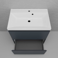 Тумба напольная "Манхэттен 70" ЭМАЛЬ, под раковину ASTI, 2 ящика, PLUS, графит Тумба напольная "Манхэттен 70" ЭМАЛЬ, под раковину ASTI, 2 ящика, PLUS, графит