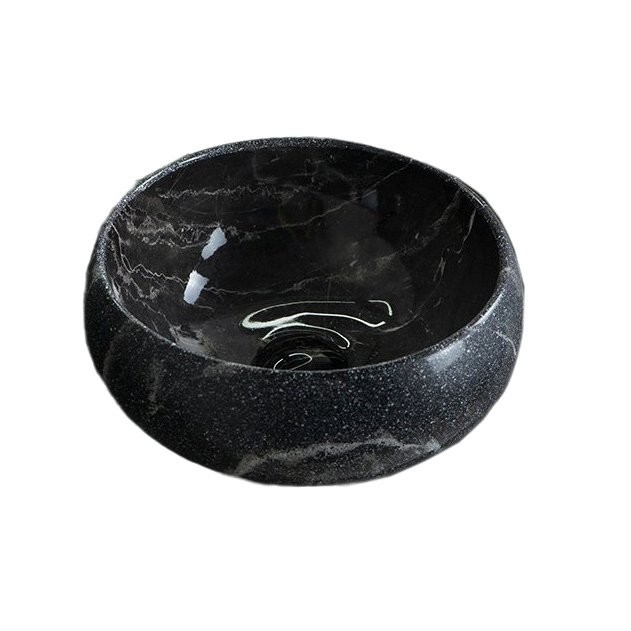 Накладная раковина GID Esfera Mnc480 32 под глянцевый камень, круглая, фаянс